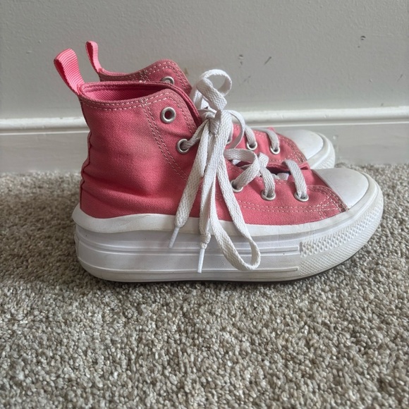Converse Kids Chuck Taylor All Star Move Platform High Top Sneaker Size 13 Pink - Picture 1 of 7